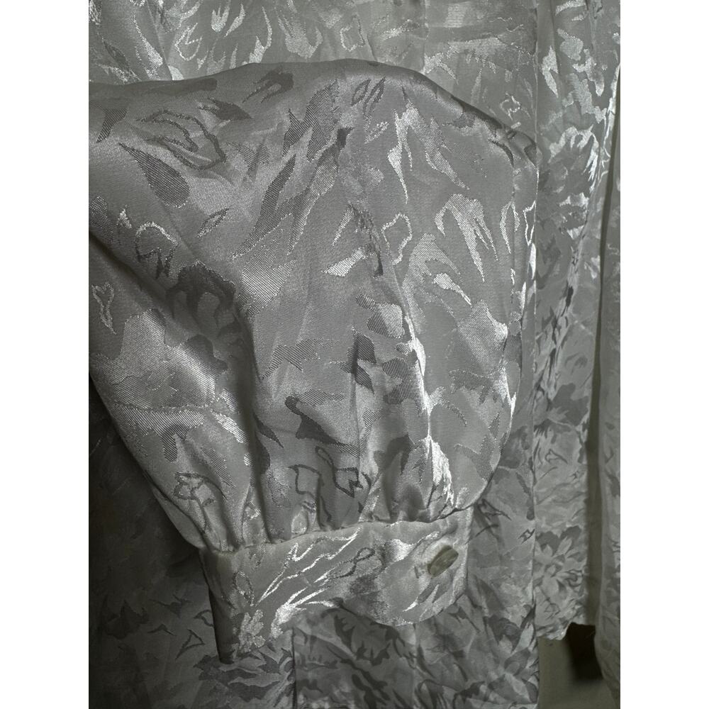 Vintage Ellen D Kollection White/Metallic Blouse Size: Medium - Picture 4 of 6